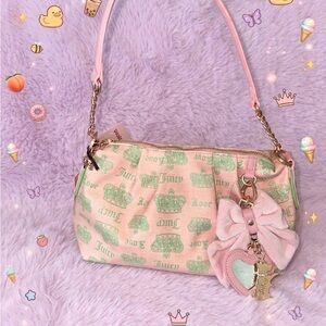 Juicy Couture Pink and Green Handbag